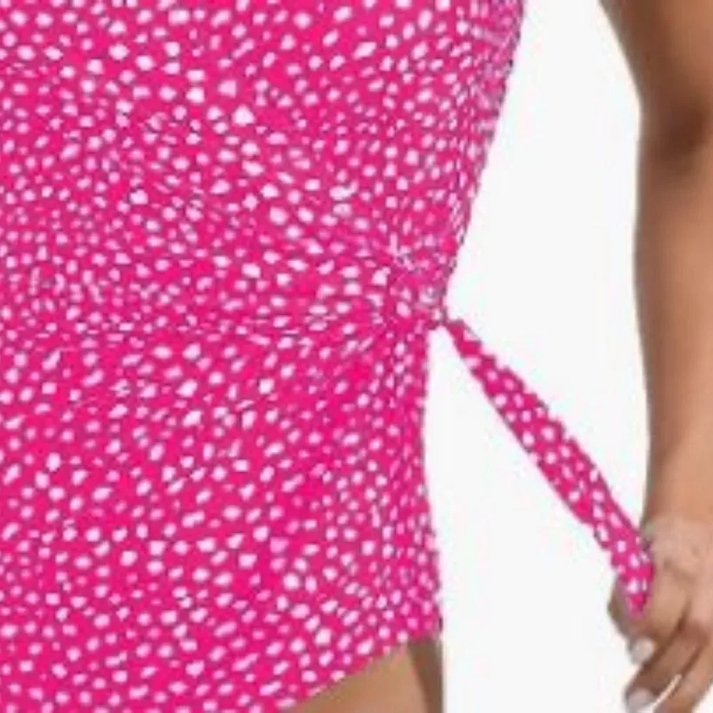 One Piece Swimsuit Low Back Tummy Control Ruched Retro Bathing Suit V Neck Wrap